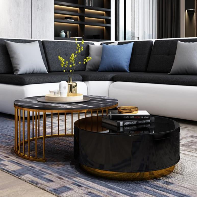 Danal Marble Round Nesting Coffee Table