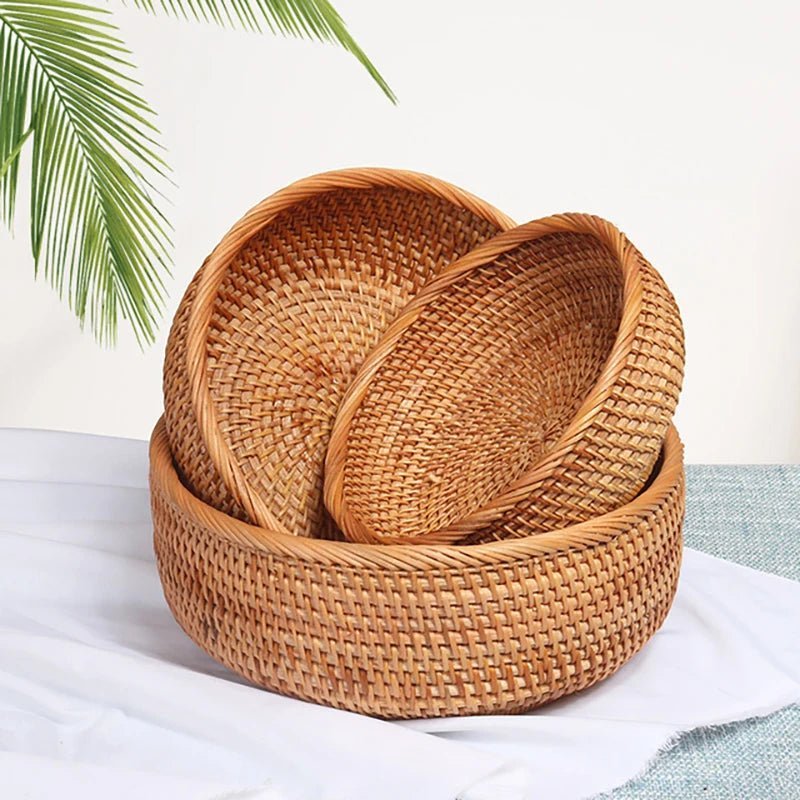 Adalyn Rattan Storage Baskets - Set of 3 pieces