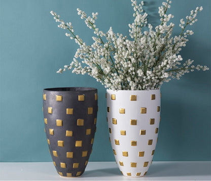 Alluring Umber with Gold Accent Vase