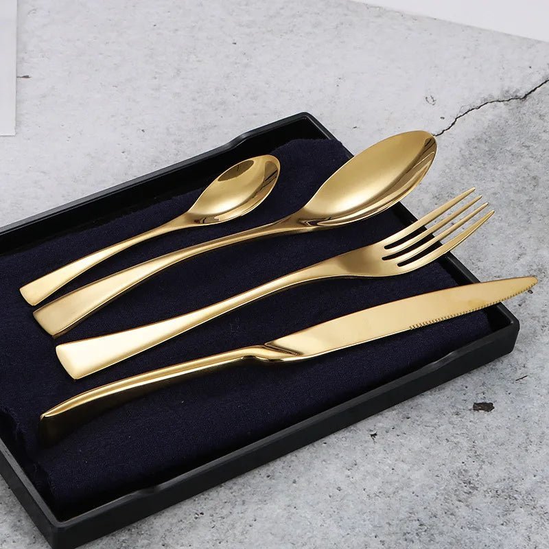 Alyssa Gold Flatware - Set of 16 pieces