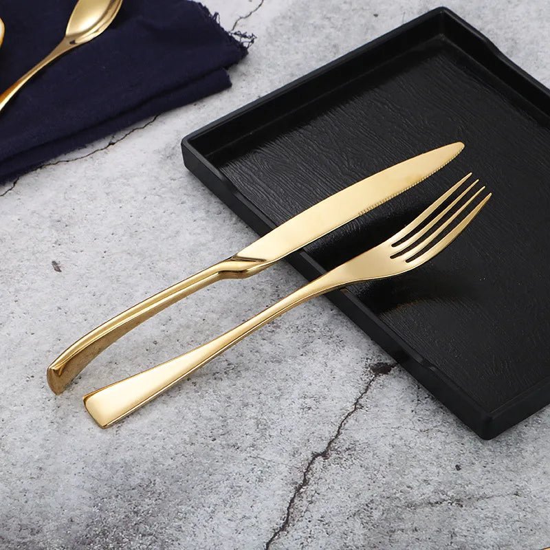 Alyssa Gold Flatware - Set of 16 pieces