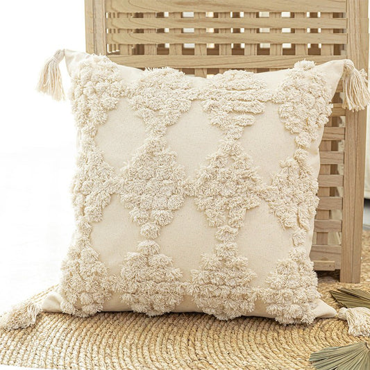 Amaral White Tufted Throw Pillows