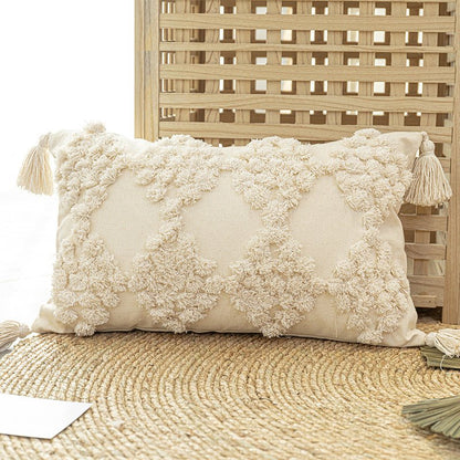 Amaral White Tufted Throw Pillows