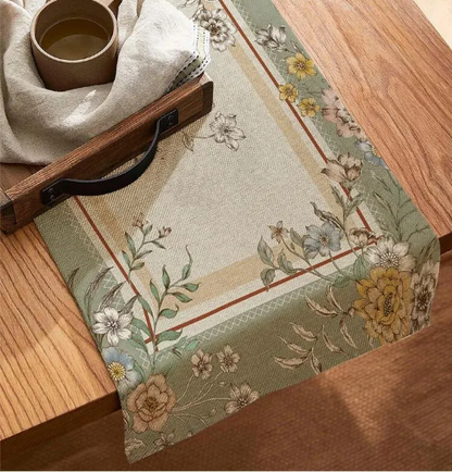 Floral Print Pattern Table Runner, Boho Table Runner For Dining Room Cottage core Table Liner