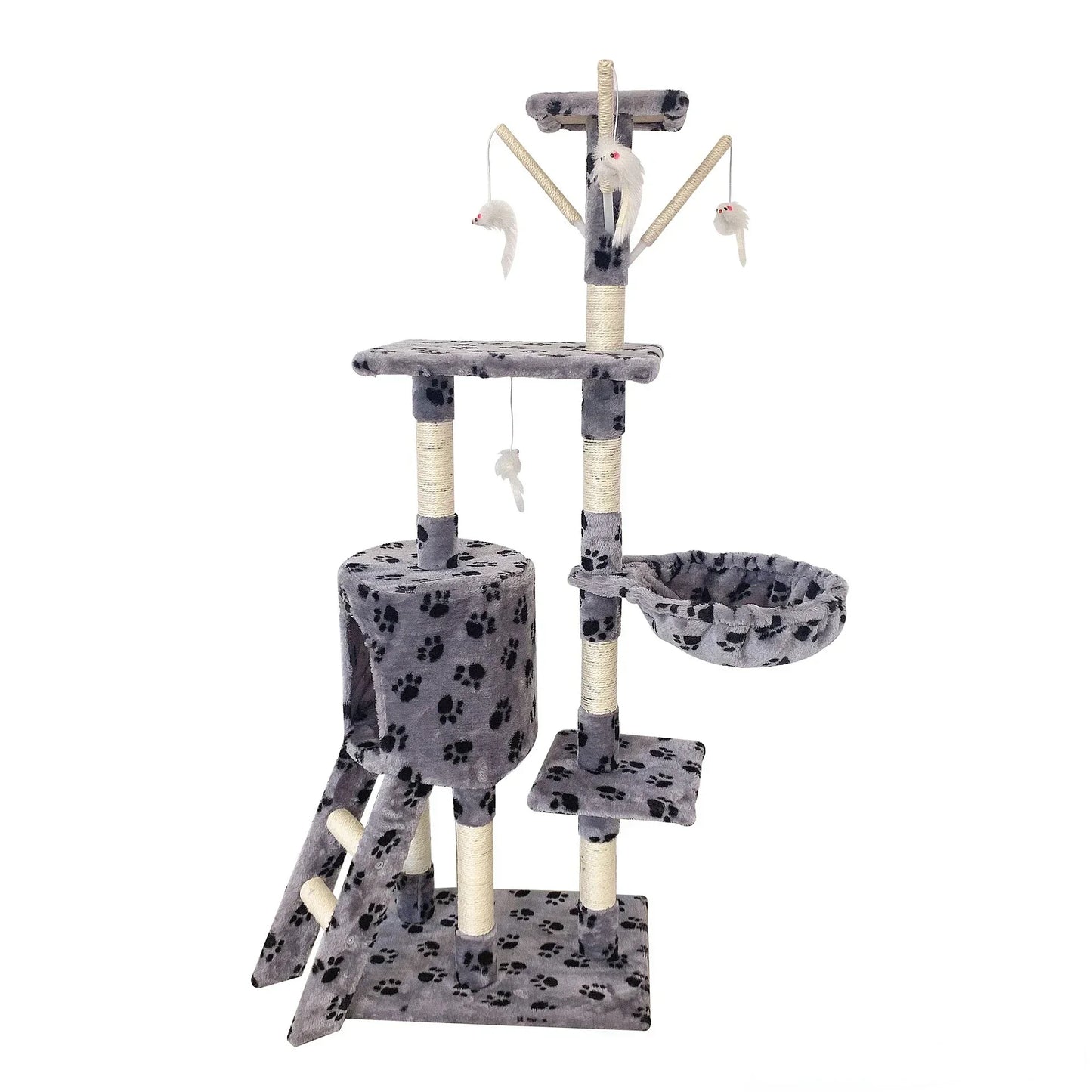 Cat Climbing Frame Integrated Nest Cat Tree Tower Shelf Large Sisal Toy Jumping Platform Scrapers Cats Toys for Pet Products