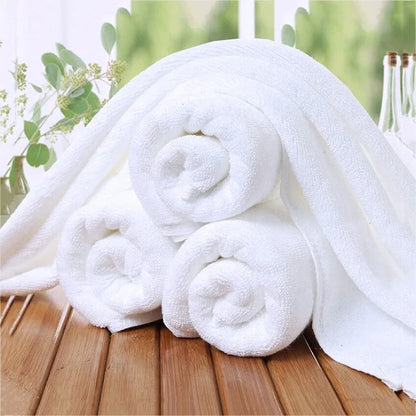 Large White Bath Towel Thick Cotton Shower Face Towels Home Bathroom Hotel Adults