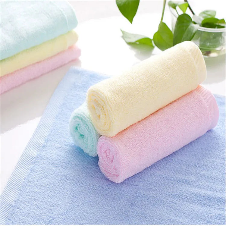 Natural Bamboo Fiber Baby Washcloths - Set of 4 pieces